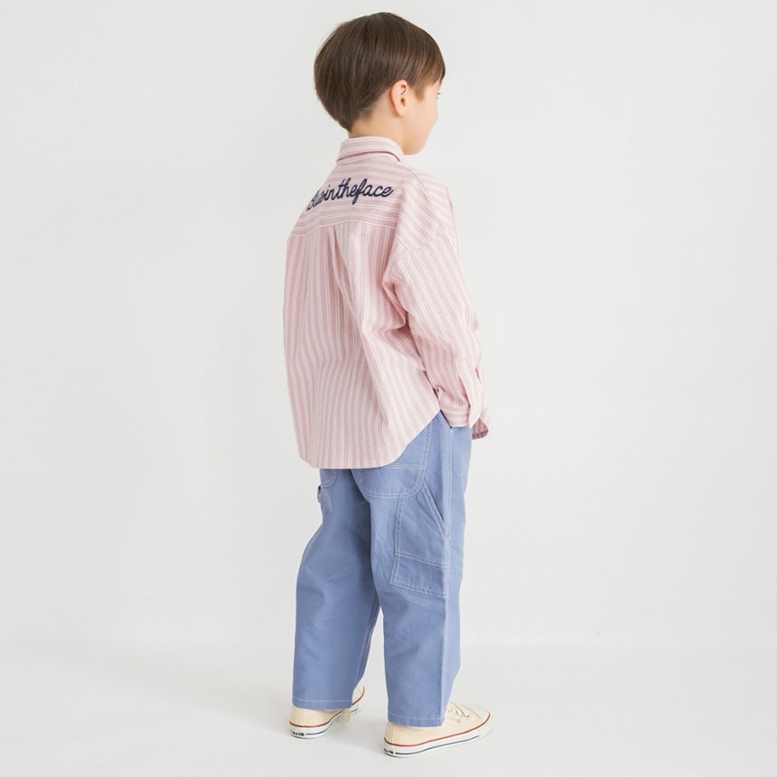 브란셰스 키즈 셔츠 일본 branshes 스트라이프 로고 긴팔 남방 2컬러