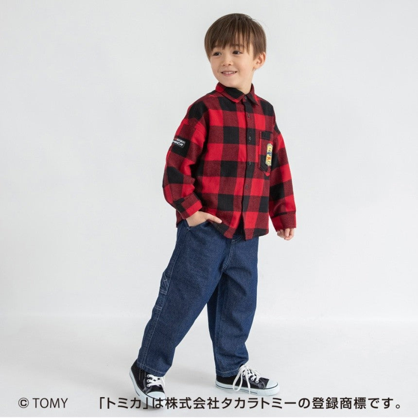 브란셰스 키즈 셔츠 일본 branshes 토미카 콜라보 체크 긴팔 남방 2컬러