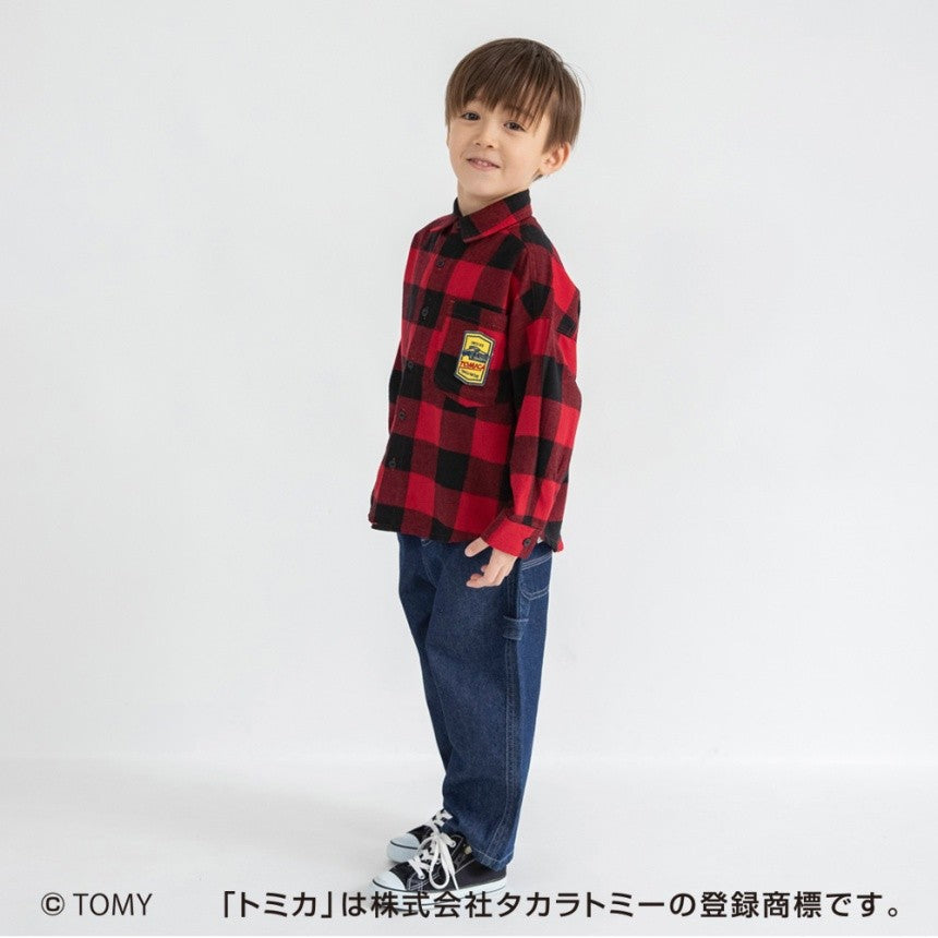 브란셰스 키즈 셔츠 일본 branshes 토미카 콜라보 체크 긴팔 남방 2컬러