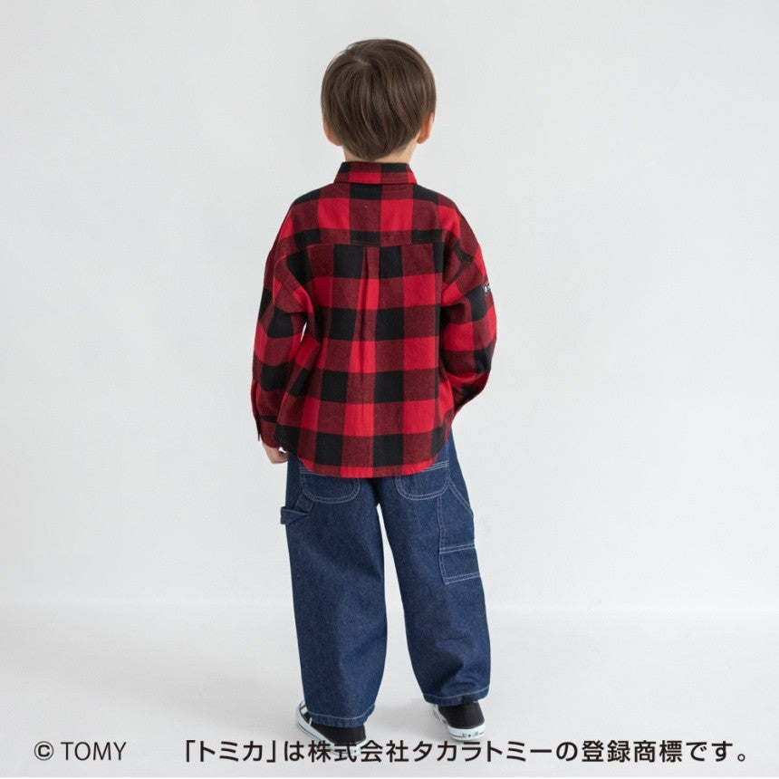 브란셰스 키즈 셔츠 일본 branshes 토미카 콜라보 체크 긴팔 남방 2컬러