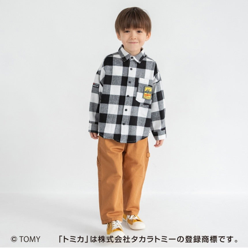브란셰스 키즈 셔츠 일본 branshes 토미카 콜라보 체크 긴팔 남방 2컬러