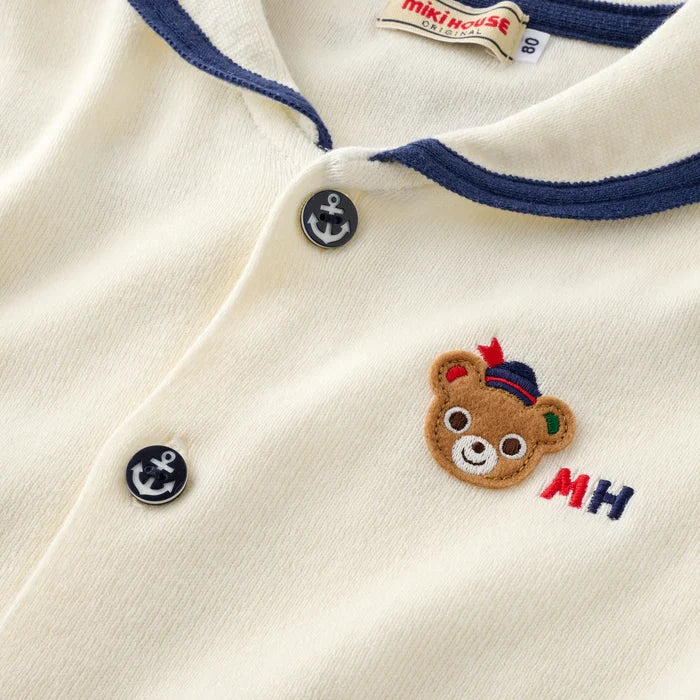 미키하우스 가디건 일본 키즈 유아 카디건 긴팔 세일러 해양 심플 시리즈