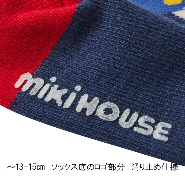 미키하우스 양말 일본 키즈 유아 삭스 푸치 좌우 다른 무늬 포인트