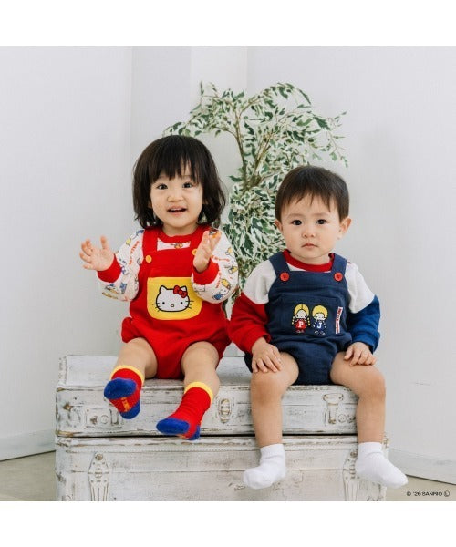 Sanrio Đầm Liền Nhật Bản Quần Áo Trẻ Em 2 CHIỀU Vải Vóc Đẹp Tay Ngắn Chân Váy 4 Màu