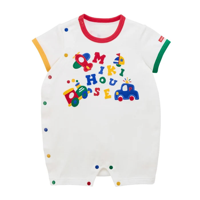 Mickey House Baby Bodysuit Japanese Toddler Classic Vehicle Design Short Sleeve T-Shirt 