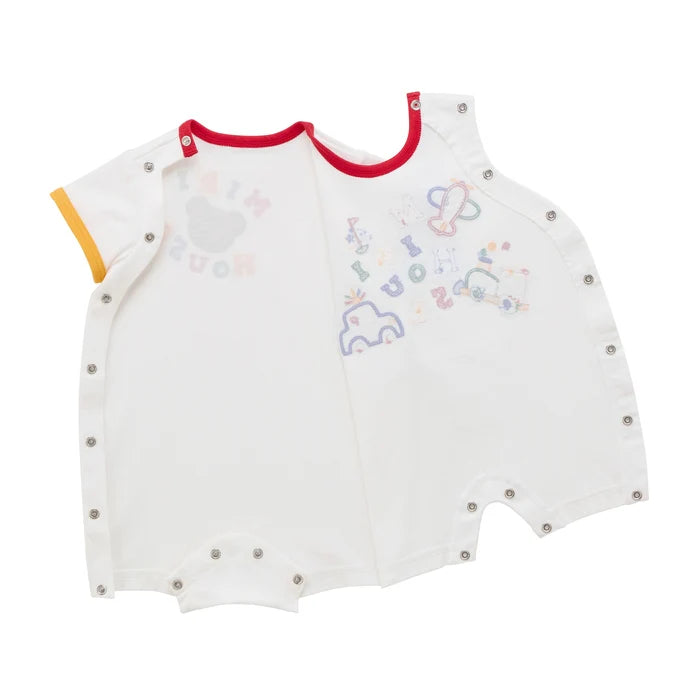 Mickey House Baby Bodysuit Japanese Toddler Classic Vehicle Design Short Sleeve T-Shirt 