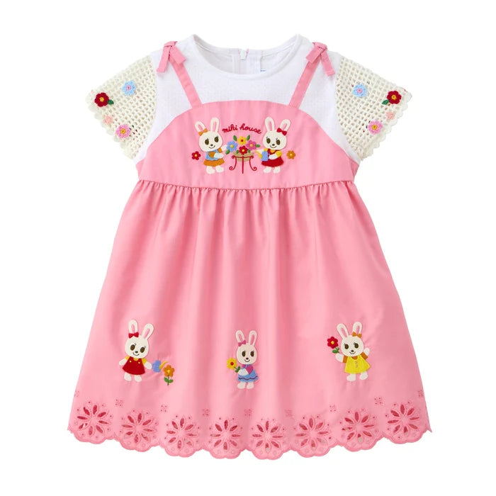 미키하우스 치마 일본 키즈 원피스 우사기 캐릭터