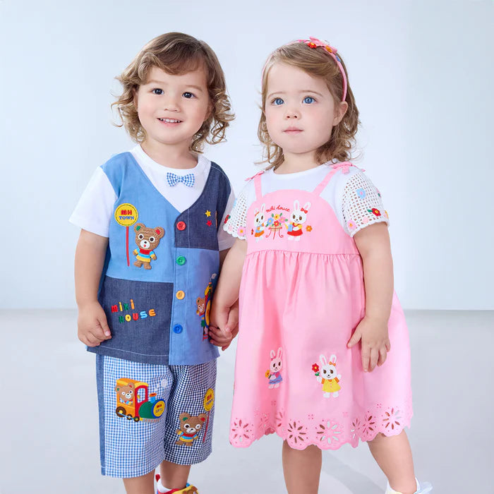 미키하우스 치마 일본 키즈 원피스 우사기 캐릭터