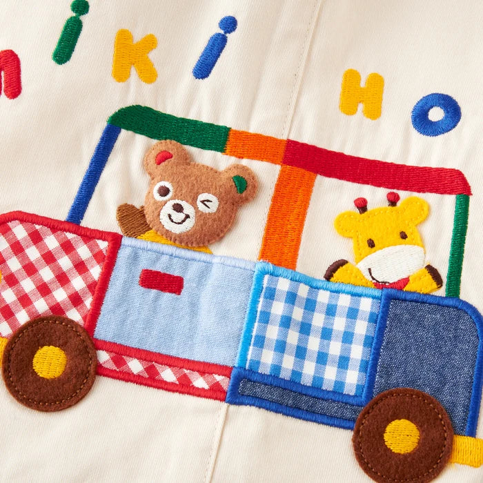 미키하우스 바지 일본 키즈 유아 멜빵바지 6부 팬츠 투웨이 디자인