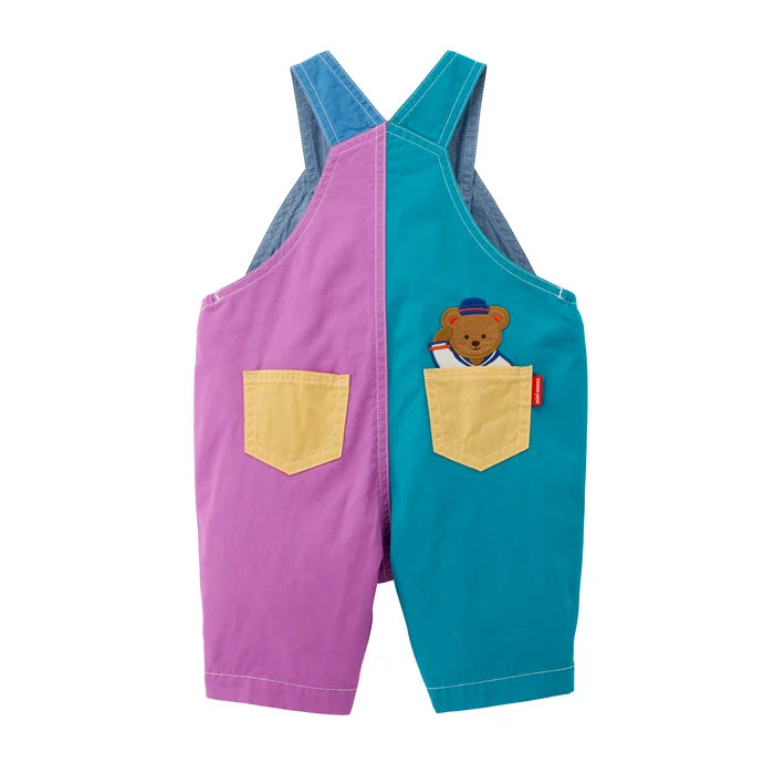 미키하우스 바지 일본 키즈 멜빵바지 동물원 6부 팬츠 2컬러