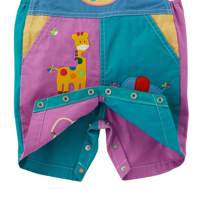 미키하우스 바지 일본 키즈 멜빵바지 동물원 6부 팬츠 2컬러