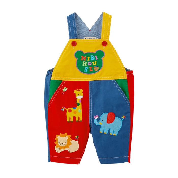 미키하우스 바지 일본 키즈 멜빵바지 동물원 6부 팬츠 2컬러