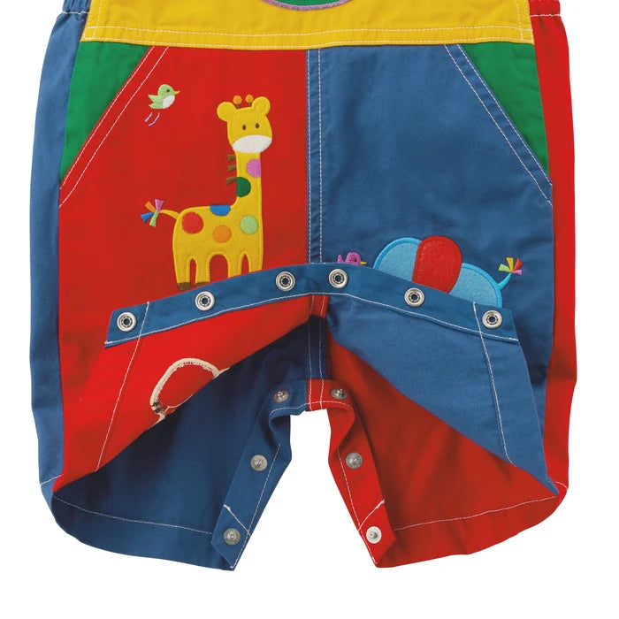 미키하우스 바지 일본 키즈 멜빵바지 동물원 6부 팬츠 2컬러