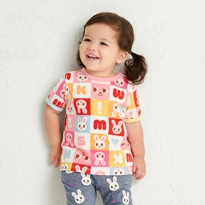 미키하우스 티셔츠 일본 키즈 아기 반팔 우사기 캐릭터2컬러