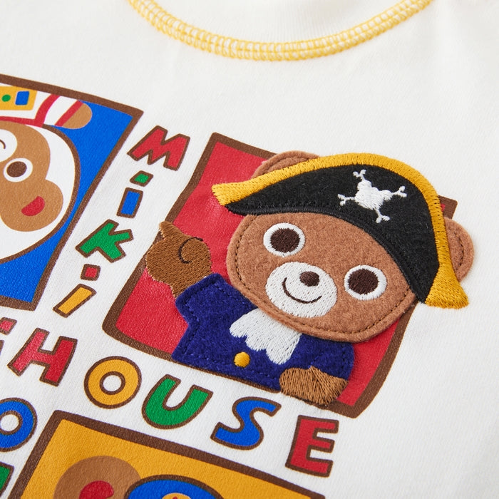 미키하우스 키즈 티셔츠 일본 MIKIHOUSE 반팔티 쁘띠 푸치 프린트 2컬러