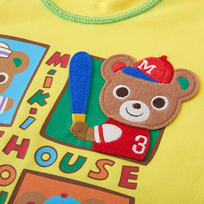 미키하우스 키즈 티셔츠 일본 MIKIHOUSE 반팔티 쁘띠 푸치 프린트 2컬러