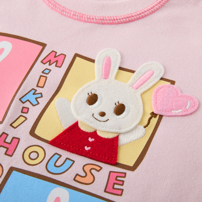 미키하우스 키즈 티셔츠 일본 MIKIHOUSE 반팔티 쁘띠 우사기 프린트 2컬러