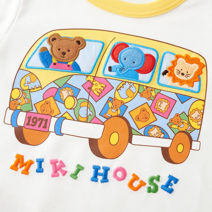 미키하우스 키즈 티셔츠 일본 MIKIHOUSE 반팔티 쁘띠 미니버스 동물 프린트