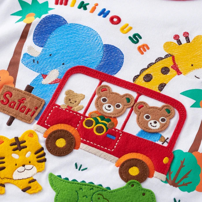 미키하우스 티셔츠 일본 키즈 반팔 동물원 탐험기 2컬러