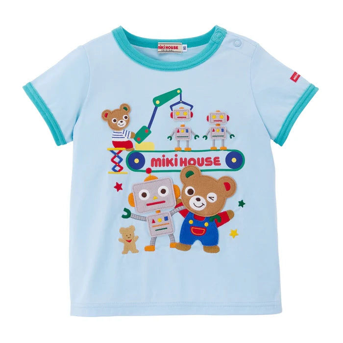 미키하우스 티셔츠 일본 키즈 반팔 동물원 탐험기 2컬러