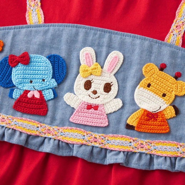 미키하우스 티셔츠 일본 키즈 유아 반팔티 비스체 우사코 레이스 디자인