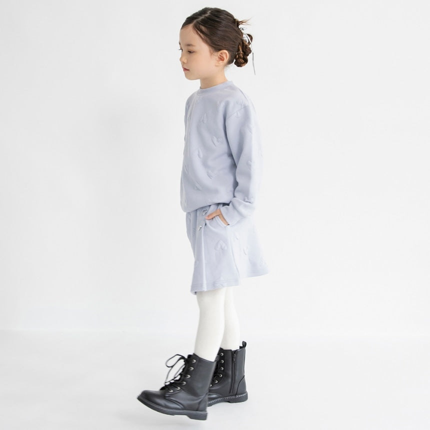 브란셰스 키즈 티셔츠 일본 branshes 맨투맨 하트 무늬 자가드 트레이너 2컬러