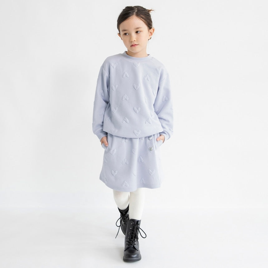 브란셰스 키즈 치마 일본 branshes 원피스 하트 프린트 자카드 스커트 2컬러