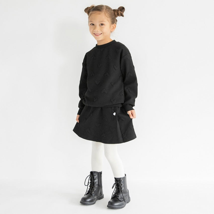 브란셰스 키즈 치마 일본 branshes 원피스 하트 프린트 자카드 스커트 2컬러