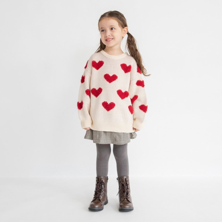 브란셰스 키즈 티셔츠 일본 branshes 맨투맨 재가드 니트 하트 디자인 2컬러