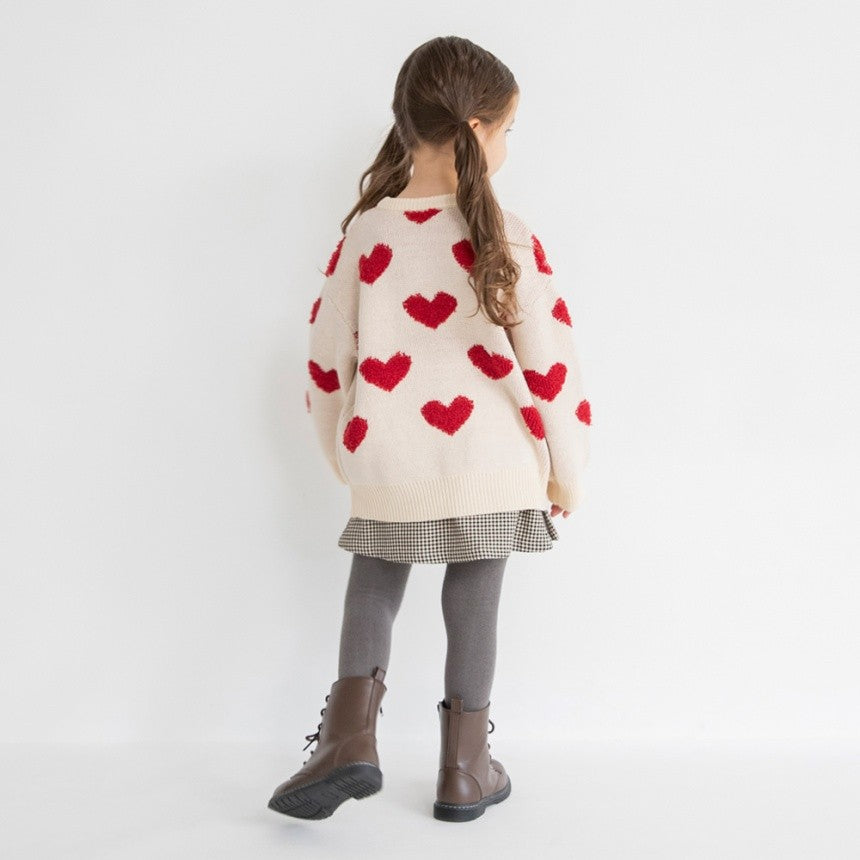 브란셰스 키즈 티셔츠 일본 branshes 맨투맨 재가드 니트 하트 디자인 2컬러