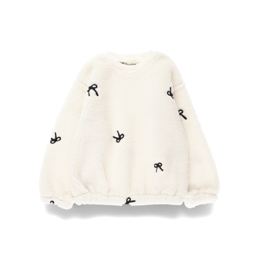 브란셰스 키즈 티셔츠 일본 branshes 맨투맨 리본 자수 보아 트레이너 긴팔 2컬러