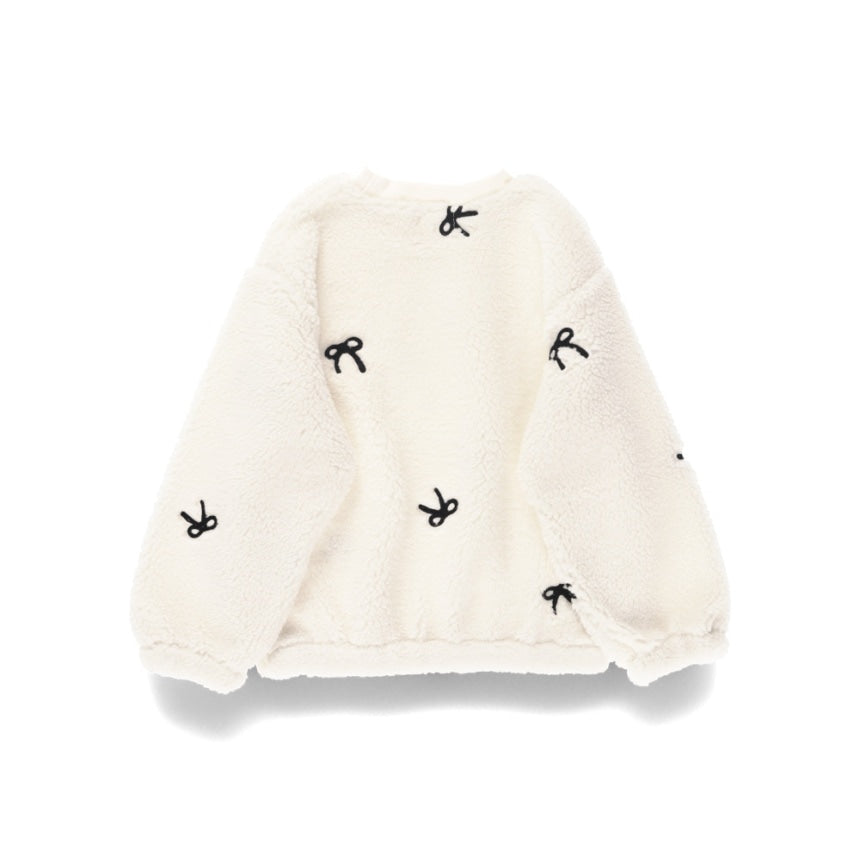 브란셰스 키즈 티셔츠 일본 branshes 맨투맨 리본 자수 보아 트레이너 긴팔 2컬러