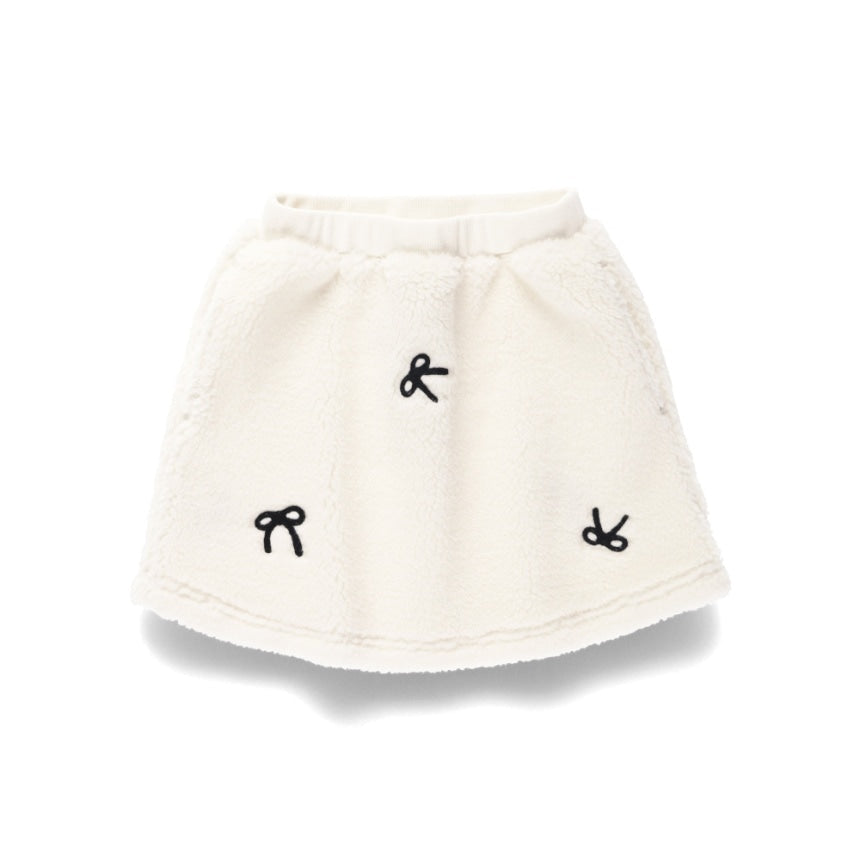 브란셰스 키즈 치마 일본 branshes 스커트 리본 자수 양털 보아 2컬러