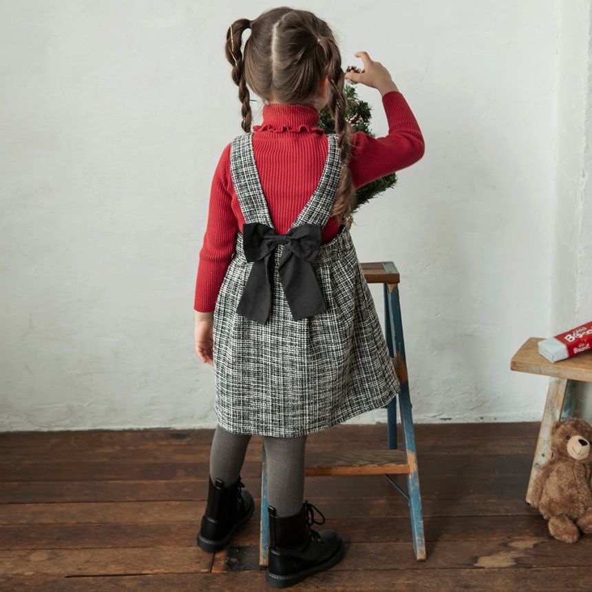 브란셰스 키즈 치마 일본 branshes 원피스 리메 트위드 스커트 2컬러