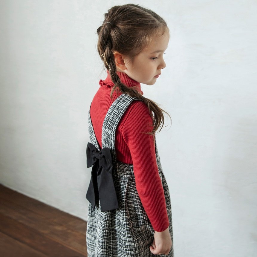 브란셰스 키즈 치마 일본 branshes 원피스 리메 트위드 스커트 2컬러