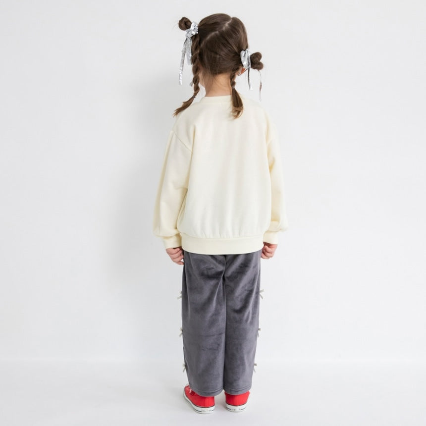 브란셰스 키즈 바지 일본 branshes 사이드 리본 샤기 팬츠 2컬러