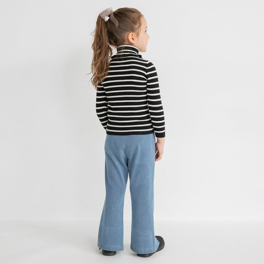 브란셰스 키즈 바지 일본 branshes 슬림 플레어 기모 데님 팬츠 2컬러