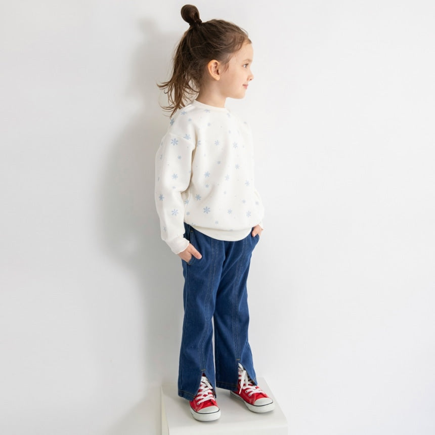 브란셰스 키즈 바지 일본 branshes 슬림 플레어 기모 데님 팬츠 2컬러