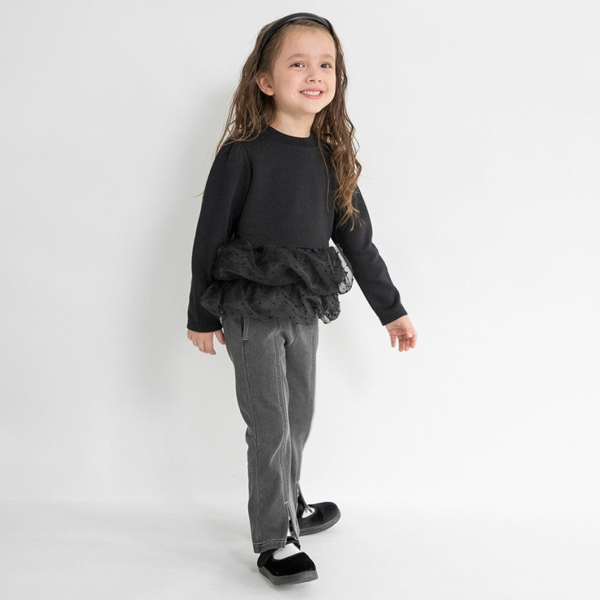 브란셰스 키즈 바지 일본 branshes 슬림 플레어 기모 데님 팬츠 2컬러