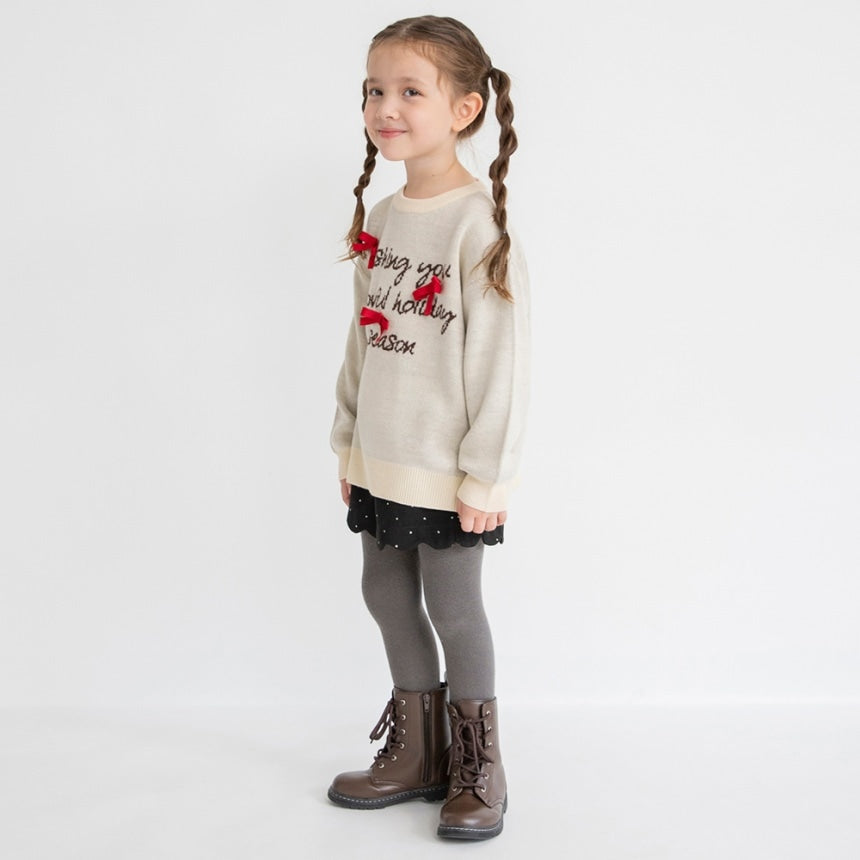 브란셰스 키즈 티셔츠 일본 branshes 맨투맨 리본 모티브 로고 니트 2컬러