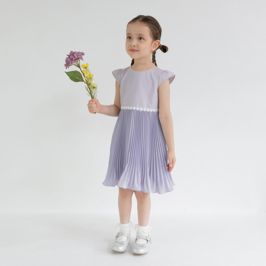 브란셰스 키즈 치마 일본 branshes 원피스 스커트 주름 플라워 모티브 디자인