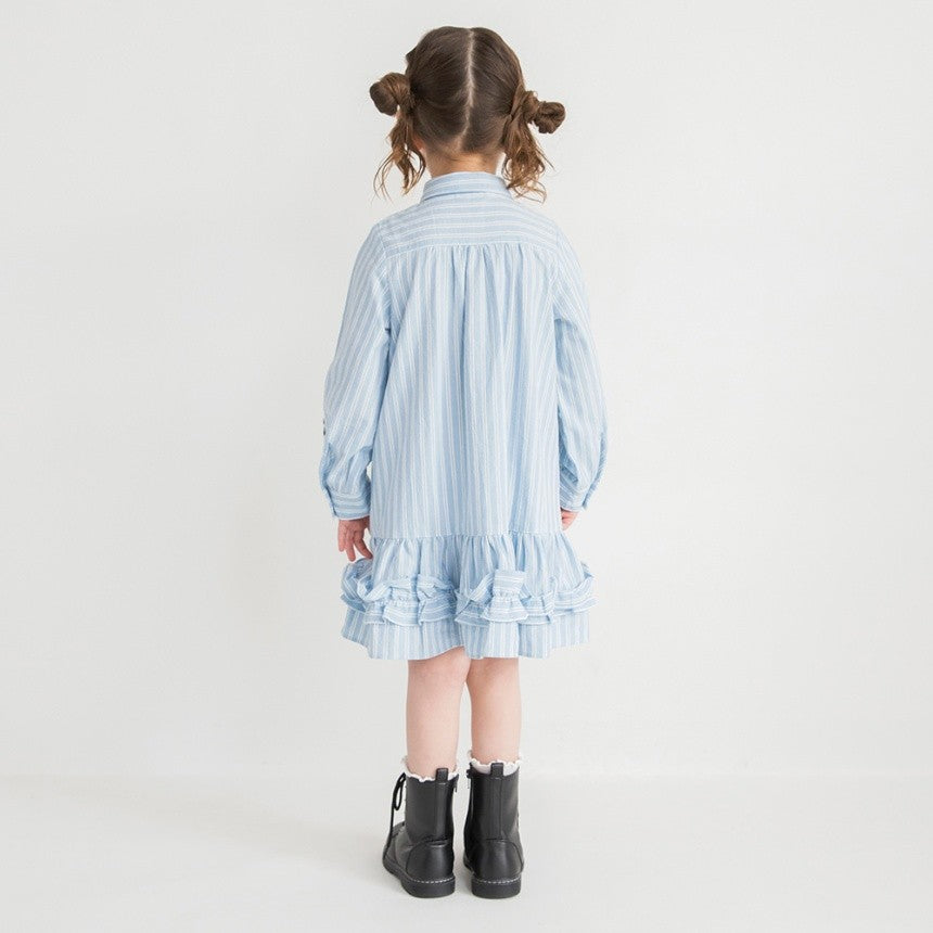 브란셰스 키즈 치마 일본 branshes 원피스 스트라이프 로고 자수 2컬러