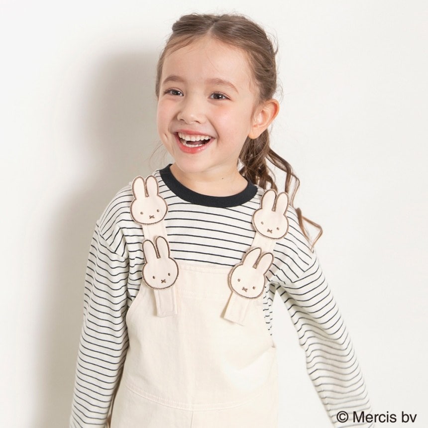 브란셰스 키즈 바지 일본 branshes 멜빵 팬츠 미피 모티브 살로펫 2컬러