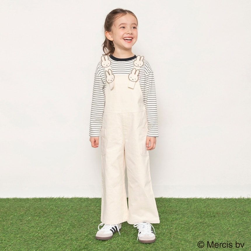 브란셰스 키즈 바지 일본 branshes 멜빵 팬츠 미피 모티브 살로펫 2컬러