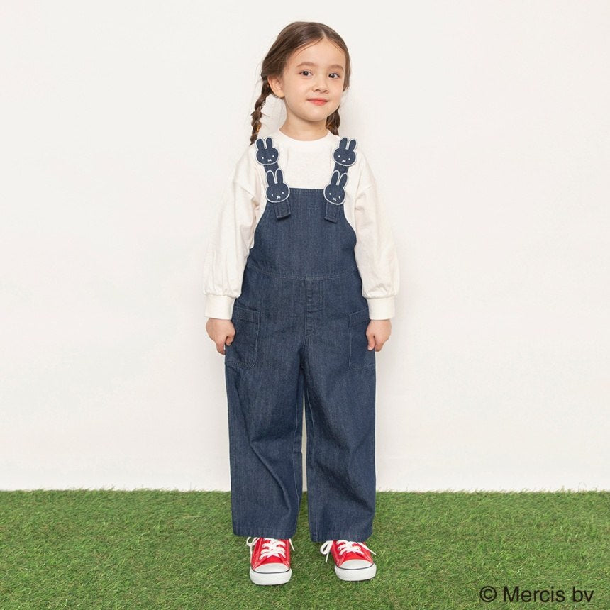 브란셰스 키즈 바지 일본 branshes 멜빵 팬츠 미피 모티브 살로펫 2컬러