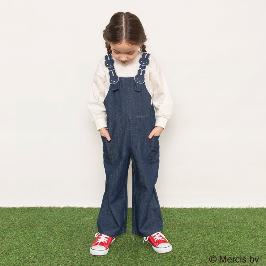 브란셰스 키즈 바지 일본 branshes 멜빵 팬츠 미피 모티브 살로펫 2컬러