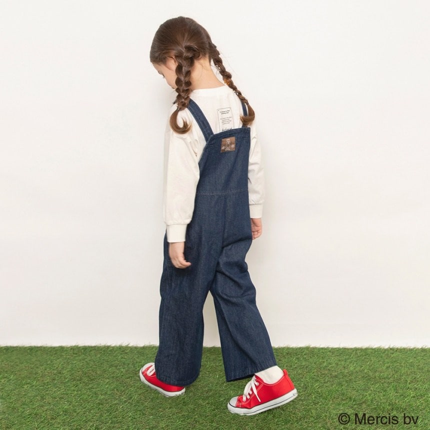 브란셰스 키즈 바지 일본 branshes 멜빵 팬츠 미피 모티브 살로펫 2컬러