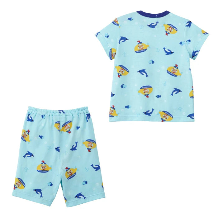 미키하우스 티셔츠 일본 키즈 잠옷 반팔티 6부 바지 세트