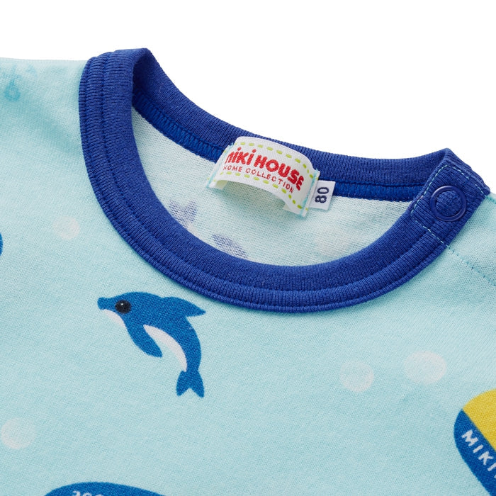 미키하우스 티셔츠 일본 키즈 잠옷 반팔티 6부 바지 세트