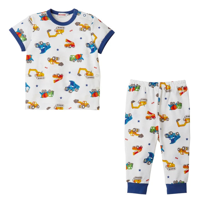 미키하우스 티셔츠 일본 키즈 잠옷 반바지 반팔티 세트 자동차 디자인